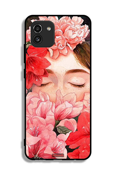 Tolwak غلاف واقي لغطاء واقي لوجه فتاة من سامسونج جالاكسي A03 مختبئ في فن الزهور