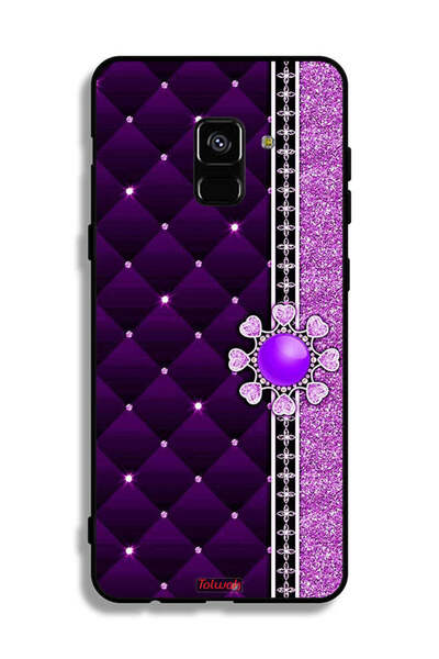 Tolwak غطاء حماية لهاتف Samsung Galaxy A8 Plus (2018) بقلوب لامعة