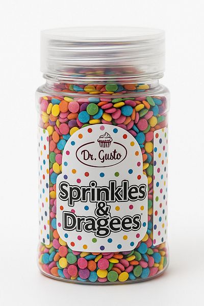 Dr. Gusto Cake Decoration Sprinkles Dragee Confetti Bonbon 2mm Mix 100 Gr