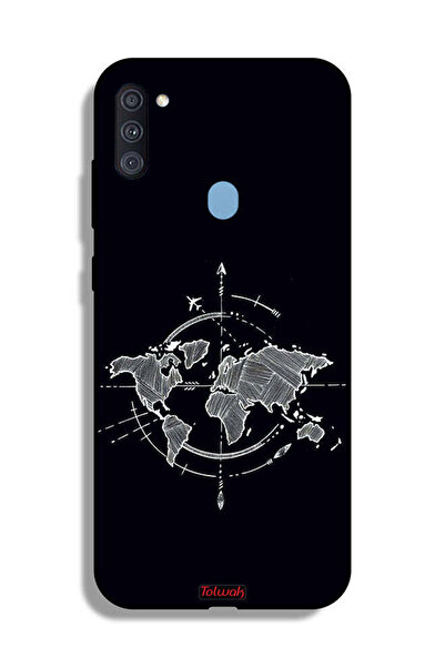 Tolwak غطاء حماية لهاتف سامسونج جالكسي A11 بتصميم فن البوصلة