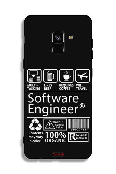 Tolwak غطاء حماية لهاتف Samsung Galaxy A8 Plus (2018) - ملصق مهندس برمجيات