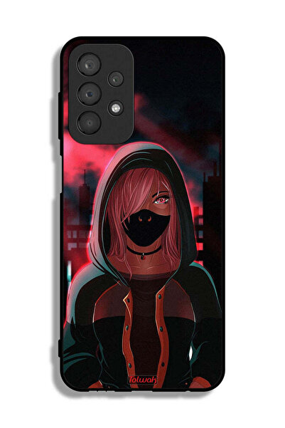 Tolwak غطاء حماية لهاتف Samsung Galaxy A23 بتصميم فتاة ترتدي قناعًا