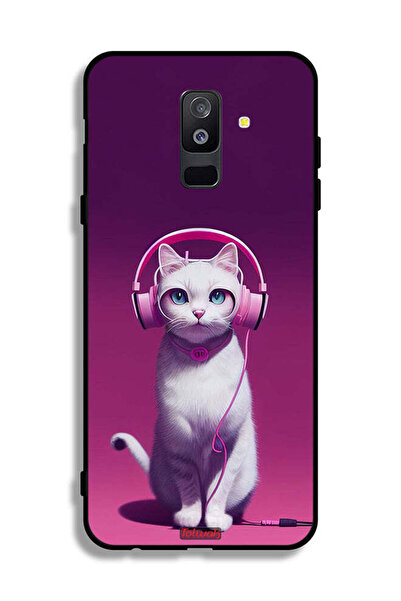 Tolwak Samsung Galaxy A6 Plus (2018) Protective Case Cover Cute Kitten