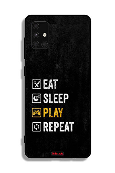 Tolwak غطاء حماية لهاتف Samsung Galaxy A71 4G، تناول الطعام، النوم، اللعب، ال...