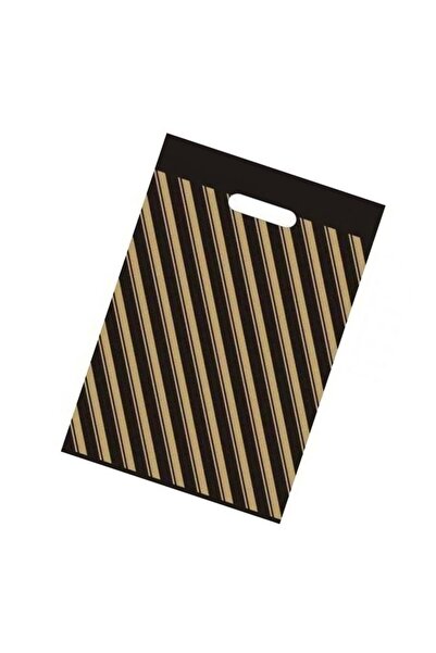 ECOPLAST Takviyeli Poşet No:4 (Siyah Çizgili)
