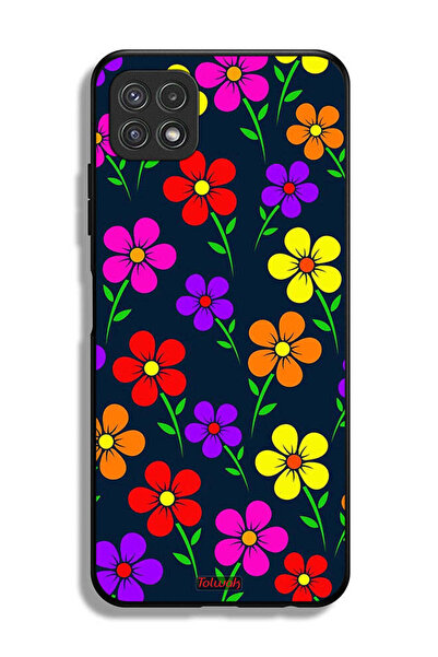 Tolwak Samsung Galaxy A22 5G Protective Case Cover Colorful Flowers