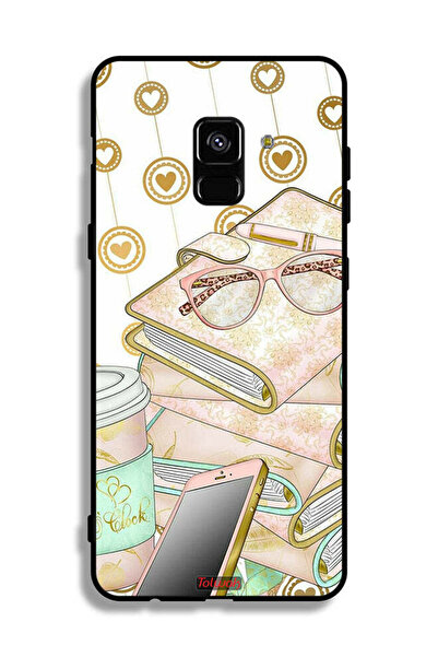 Tolwak غطاء حماية لهاتف Samsung Galaxy A8 Plus (2018) بتصميم نظارات على الكتب