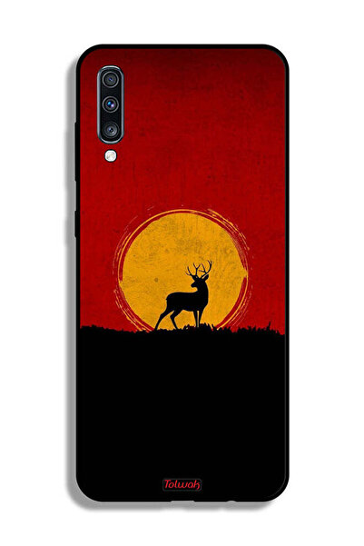 Tolwak Samsung Galaxy A70 Protective Case Cover Deer And Moon Artwork