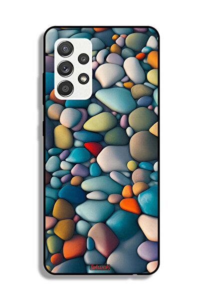 Tolwak Samsung Galaxy M32 5G Protective Case Cover Stones Abstract Pattern