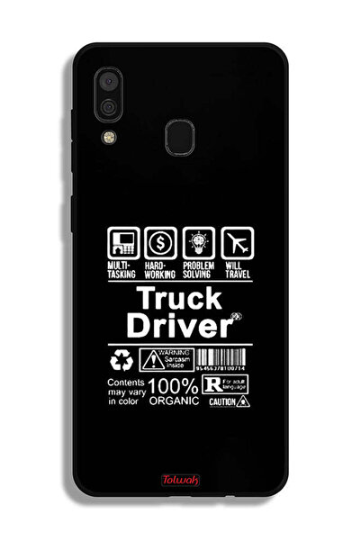 Tolwak غطاء حماية لهاتف Samsung Galaxy A30، ملصق سائق شاحنة