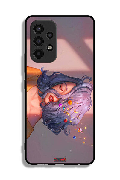 Tolwak Samsung Galaxy A53 5G Protective Case Cover Girl And Space Art