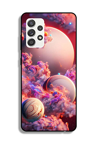 Tolwak Samsung Galaxy M32 5G Protective Case Cover Clouds Abstract Art