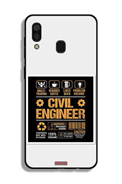 Tolwak غطاء حماية لهاتف Samsung Galaxy A30، ملصق مهندس مدني