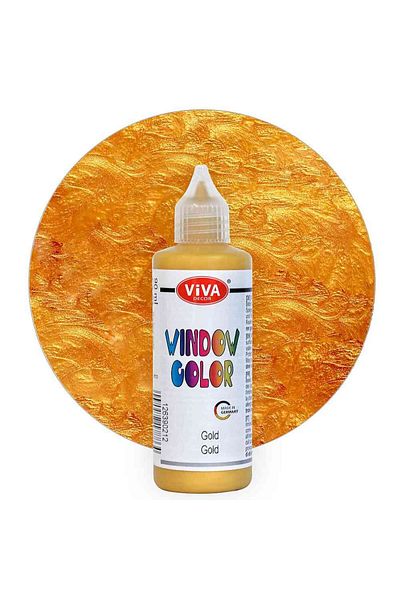 Viva Decor Window paint, with applicator, VIVA DECOR, 90ml Golden yellow