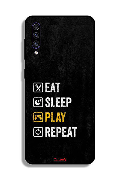 Tolwak غطاء حماية لهاتف Samsung Galaxy A30s، تناول الطعام، النوم، اللعب، التكرار