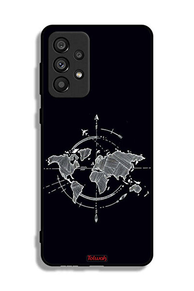 Tolwak غطاء حماية لهاتف سامسونج جالاكسي A73 5G برسومات البوصلة