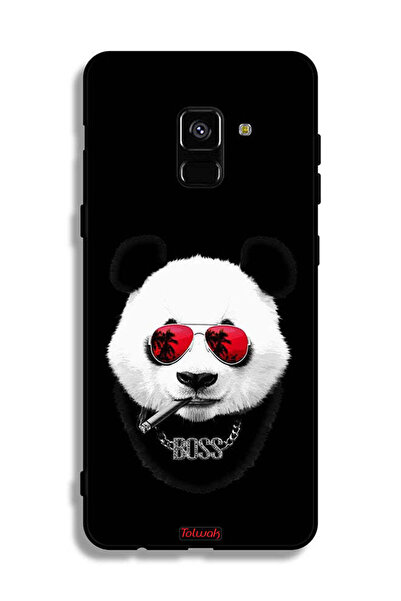 Tolwak غطاء حماية لهاتف Samsung Galaxy A8 Plus (2018) بتصميم Boss Panda