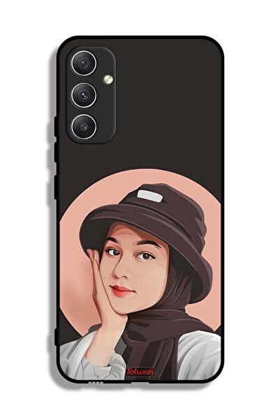 Tolwak غطاء حماية لهاتف سامسونج جالاكسي A34 5G برسومات فنية لطيفة لفتاة قبعة