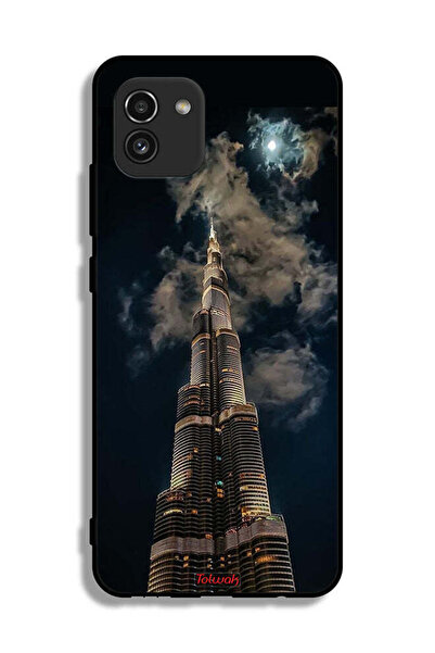 Tolwak Samsung Galaxy A03 Protective Case Cover Burj Khalifa In Night