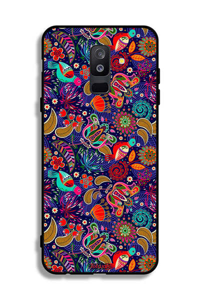 Tolwak غطاء حماية لهاتف Samsung Galaxy A6 Plus (2018) بنقشة طيور وأوراق زهور ...