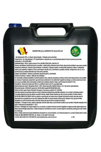 ARCA LUX Dezinfectant pentru suprafete Arca Lux,Bidon 20 L