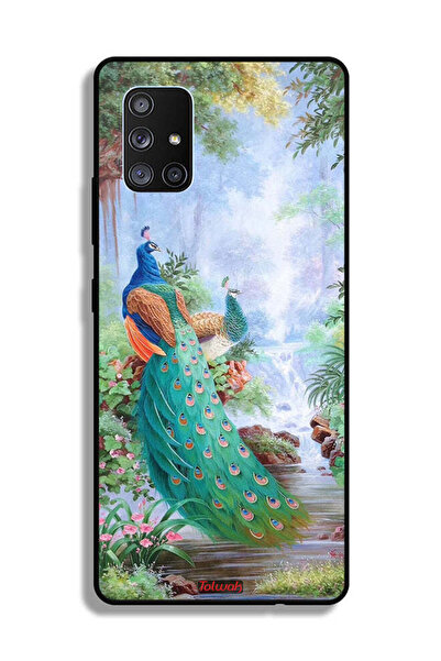 Tolwak غطاء حماية لهاتف سامسونج جالاكسي A71 5G بنقشة الطاووس