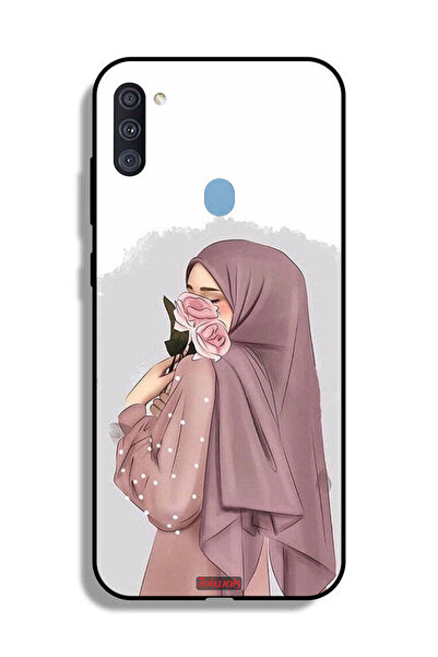 Tolwak غطاء حماية لهاتف سامسونج جالكسي A11 بتصميم فتاة تحمل ورودًا