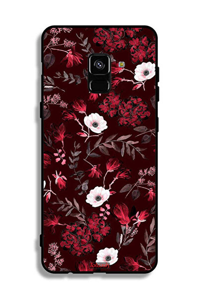 Tolwak غطاء حماية لهاتف Samsung Galaxy A8 Plus (2018) مزين بزهور صغيرة وأوراق...