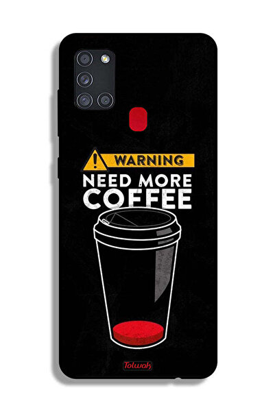 Tolwak غطاء حماية لهاتف Samsung Galaxy A21s - هل تحتاج إلى المزيد من القهوة؟