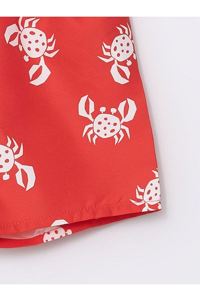 LC Waikiki Lcw Kids Printed Baby Boy Swim Shorts with Elastic Waist