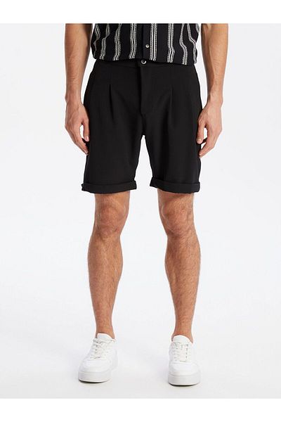 LC Waikiki Black Standard Fit Men's Shorts