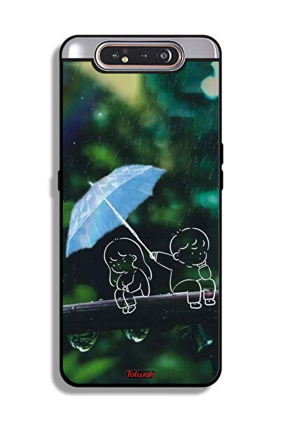 Tolwak غطاء حماية لهاتف Samsung Galaxy A80 بتصميم زوجين من الفن التجريدي