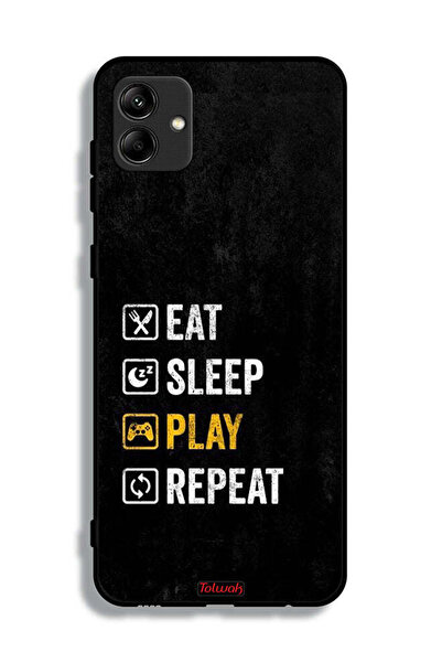 Tolwak غطاء حماية لهاتف Samsung Galaxy A04، تناول الطعام، النوم، اللعب، التكرار