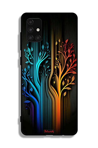 Tolwak غطاء حماية لهاتف سامسونج جالاكسي A71 4G برسومات أوراق الشجر