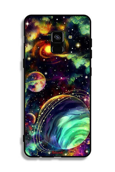 Tolwak غطاء حماية لهاتف Samsung Galaxy A8 Plus (2018) - Planets