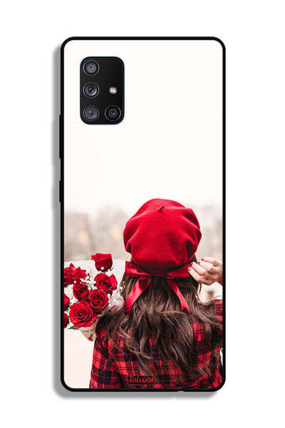 Tolwak Samsung Galaxy A71 5G Protective Case Cover Holding Flowers