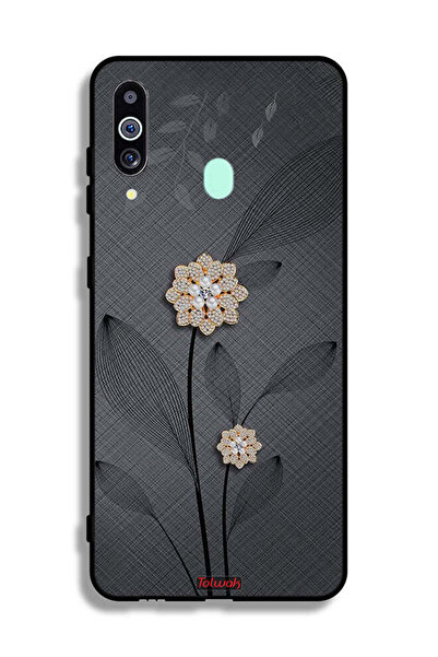 Tolwak غطاء حماية لهاتف سامسونج جالكسي A60 بتصميم زهور ماسية