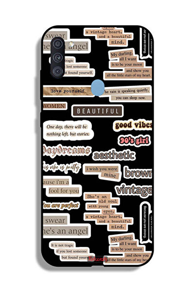 Tolwak Samsung Galaxy A11 Protective Case Cover Beautiful Quotes Stickers
