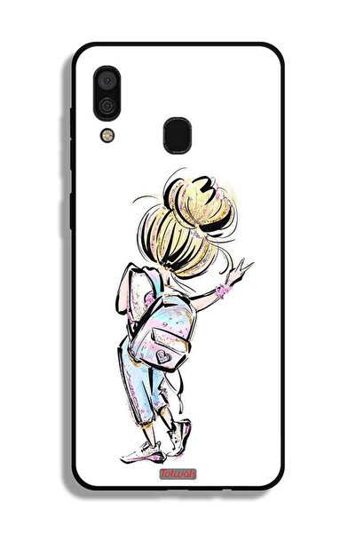Tolwak غطاء حماية لهاتف سامسونج جالاكسي A20 بتصميم فتاة العودة إلى المدرسة