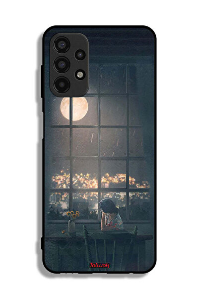 Tolwak Samsung Galaxy A13 4G Protective Case Cover Looking At Moon Art