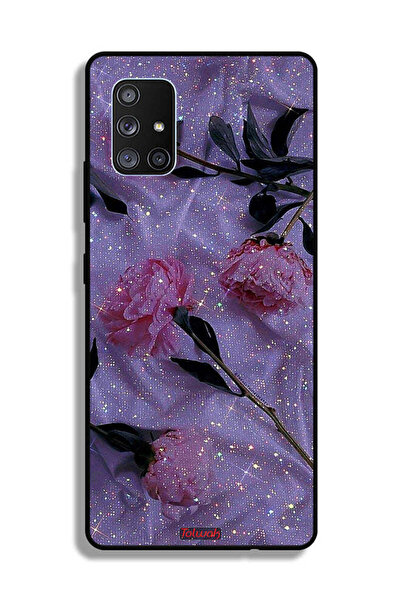 Tolwak غطاء حماية لهاتف سامسونج جالاكسي A71 5G بنقشة ورود لامعة