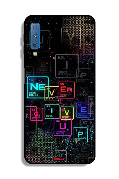 Tolwak غطاء حماية لهاتف Samsung Galaxy A7 (2018) بتصميم Never Give Up Art
