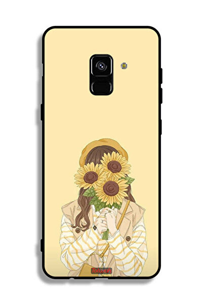 Tolwak غطاء حماية لهاتف Samsung Galaxy A8 Plus (2018) مع غطاء وجه مزين برسوما...