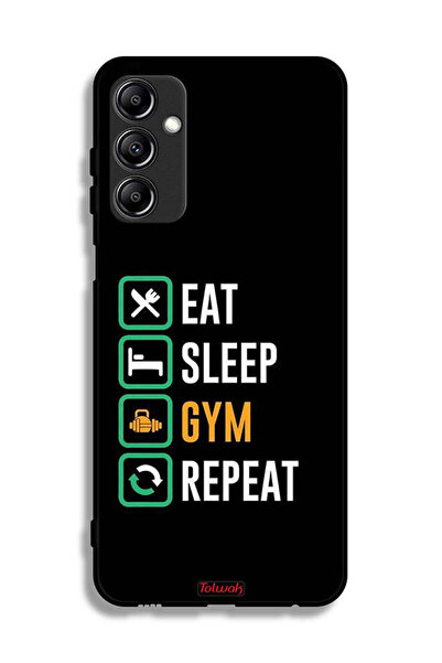 Tolwak غطاء حماية لهاتف Samsung Galaxy A24 4G Eat Sleep Gym Repeat