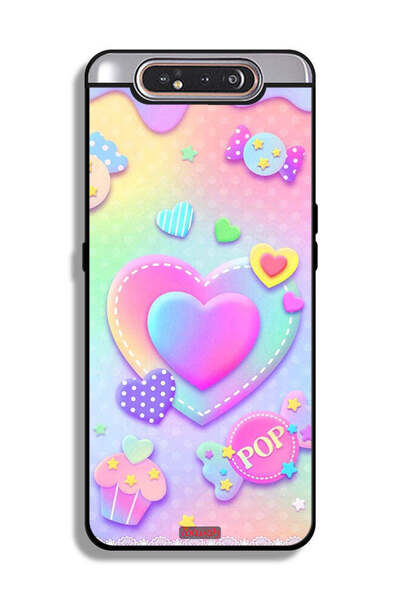 Tolwak غطاء حماية لهاتف Samsung Galaxy A80 برسومات قلوب البوب
