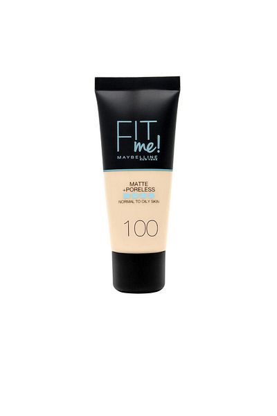 Maybelline New York Fond de ten anti-pori cu finisaj mat, Fit Me, 100 warm ivory, 30 ml