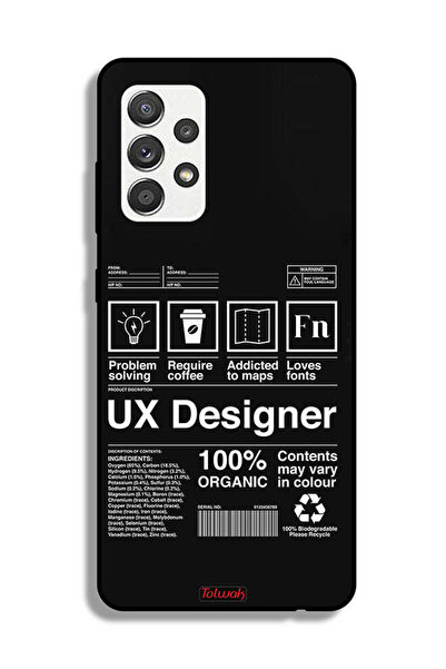 Tolwak Samsung Galaxy M32 5G Protective Case Cover Ux Designer Sticker