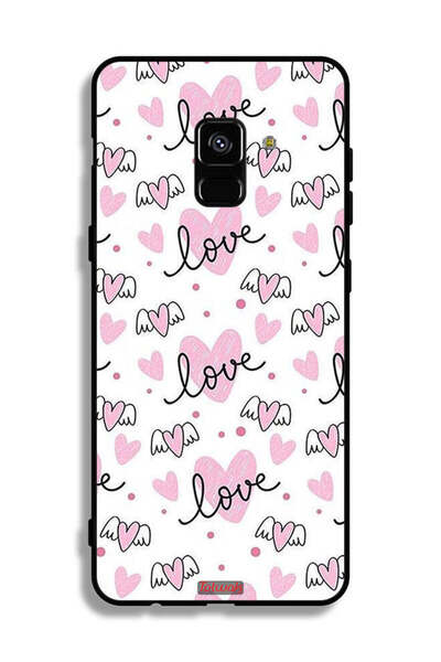Tolwak غطاء حماية لهاتف Samsung Galaxy A8 Plus (2018) بنمط فني بنقشة حب وقلب