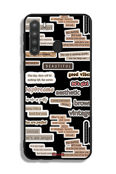 Tolwak Samsung Galaxy A21 Protective Case Cover Beautiful Quotes Stickers