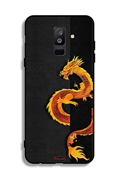 Tolwak Samsung Galaxy A6 Plus (2018) Protective Case Cover Dragon Art